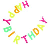 GRADENEVE Banderole Lumineuse Joyeux Anniversaire en Papier Léger et Solide pour Décorations de Fête D'anniversaire en Intérieur ou Extérieur