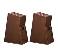 GRADENEVE Bloc à Couteaux 2pcs en Plastique Imitation Bois Grain Naturel pour Rangement et Organisation des Couteaux Cuisine à Domicile