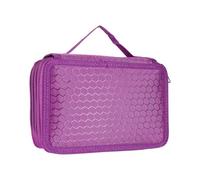 GRADENEVE Boîte à Crayons en Tissu Oxford Pourpre, Grosse Capacité 72 Emplacements, 4 Couches Fermeture Éclair, Rangement Pratique pour Crayons et Accessoires, pour Peinture en Extérieur