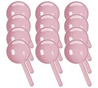 GRADENEVE Boîte de Rangement pour Bonbons Forme Sucette Adorable 12 Pièces en Plastique Rose Multi-fonctionnelle et Sécurisée pour Garçon et Filles, pour Fêtes D'anniversaire