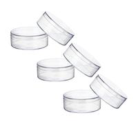 GRADENEVE Boîtes Transparentes Rondes Organisateur Polyvalent Lot de 6 avec Couvercle Design Compact en PS pour Bonbons pour Tiroirs et Présents de Mariage