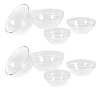 GRADENEVE Bols en Acrylique Transparent Rangement Pratique pour Huiles Essentielles Lot de 8 Bol Plastique Blanc pour Massage à Domicile et Salon de Beauté