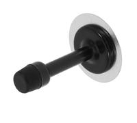 GRADENEVE Butée de Porte Murale Noire Acier Inoxydable sans Perçage avec Embout Caoutchouc Protection Anti-collision Moderne pour Intérieur et Amélioration Esthétique