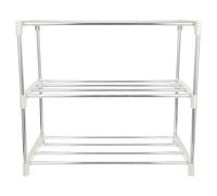 GRADENEVE Étagère à Chaussures Suspendue en Acier Inoxydable 3 Niveaux Robuste et Stable, Rangement pour Entrée Étroite Finition Vert Clair, Design Moderne et Fonctionnel
