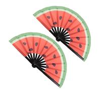 GRADENEVE Éventail Pliant Japonerie pour Festivals de Musique et Performances de Danse Ventilateur Portable Élégant 2pcs en Polyester et Bois Design Pliable pour Rester Frais