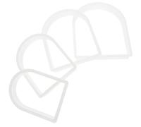 GRADENEVE Lot de 4 Moules à Biscuits Sculptés Géométriques en Plastique Blanc, Légers et Réutilisables pour Pâtisserie DIY et Cuisson Maison
