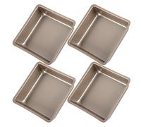 GRADENEVE Moule à Gâteau Carré pour Cuisson Homogène en Acier Carbone 4pcs Revêtement Antiadhésif Résistant Haute Température Maison et Fête