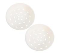 GRADENEVE Panier Cuit Vapeur pour Cuisson Stable et Facile à Nettoyer 2 Pièces Blanc en Plastique Pp Accessoire Cuisine Pratique pour Cuisine et L'hôtel