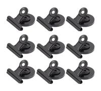 GRADENEVE Pinces Magnétiques Clips Aimants Lot de 10 en Métal Noir Mat pour Photos Surface Polie, pour Accrocher Tableaux et Documents pour Réfrigérateur