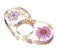 GRADENEVE Porte-pages de Livre en Résine Fleurs Séchées Transparentes, Support Pratique pour Magazines et Livres, Lecture Marquage des Pages