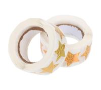 GRADENEVE Rouleaux D'autocollants Légères et Faciles à Transporter Étoiles Dorées Lot de 2 en Papier Couché, 1000 Pièces pour Fournitures Scolaires et Bureaux