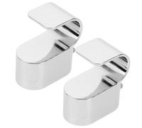GRADENEVE Support de Tringle à Penderie en Alliage de Zinc Argenté, Kit 2pcs Fixation Murale à 2 Trous, pour Dressing et Rangement à Domicile