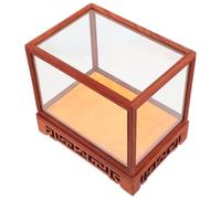 GRADENEVE Vitrine Rangement Transparent en Verre et Bois Style Chinois pour Collection de Poupées et Objets pour Table ou Cabinet Décoratif