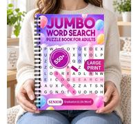 Graduate Life Word Search Planner - Journal de puzzle bilingue anglais-chinois, livre de recherche de mots à grande police pour adultes et personnes âgées, plus de 550 puzzles