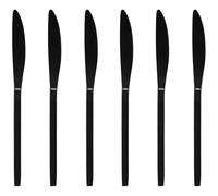 GRÄWE Couteaux à dessert, Lot de 6, Noir, Acier inoxydable avec revêtement en titane, Compatibles lave-vaisselle, Série Lisbonne