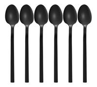 GRÄWE Cuillère à café, série Lisbonne, set de 6, noir, acier inoxydable revêtu de titane, polyvalente, lavable au lave-vaisselle