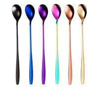 GRÄWE Cuillère à Glace et Latte Macchiato en Acier Inoxydable, Cuillère Longue Idéale pour Café, Desserts et thé Glacé, Passe au Lave-vaisselle, multicolore