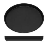GRÄWE Lot de 4 plaques de cuisson à pizza rondes en tôle bleue Ø 26 cm, résistantes à la chaleur jusqu'à 400 °C, non revêtues, fabriquées en Allemagne