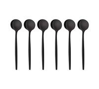 GRÄWE Lot de 6 cuillères à expresso Provence, noires, en acier inoxydable, passent au lave-vaisselle, petite cuillère