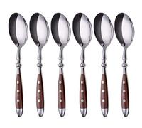 GRÄWE, NÜRNBERG Lot de 6 cuillères de table - Marron - Cuillère à soupe - Cuillère à menu