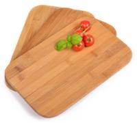 GRAEWE ® Planche à découper Bambou 23 x 15 x 1 cm - 3 pièces - pour Un Bon Petit déjeuner