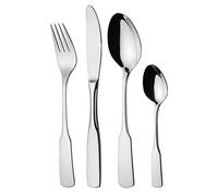 GRÄWE Set de couverts pour 6 personnes, couverts de table 24 pièces, comprenant couteau, fourchette, cuillère, cuillère à café, couverts en acier inoxydable 18/10, poli, passe au lave-vaisselle, série