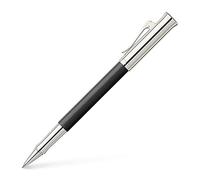 Graf von Faber-Castell 146510 - Roller à encre Guilloche, noir | Corps en résine précieuse guilloché avec éléments métalliques rhodiés et encre à séchage rapide
