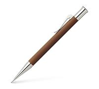 Graf von Faber-Castell - Porte-mine Guilloche Cognac, 0,7 mm | Corps en résine précieuse guilloché avec des éléments métalliques rhodiés et un degré de dureté B