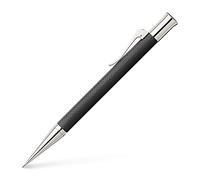Graf von Faber-Castell - Porte-mine Guilloche noir, 0,7 mm | Corps en résine précieuse guilloché avec des éléments métalliques rhodiés et un degré de dureté B