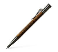 Graf von Faber-Castell - Stylo à bille à rotation Classic Macassar | Corps en bois de Macassar avec revêtement PVD titane et recharge grande capacité indélébile