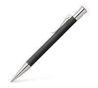 Graf von Faber-Castell - Stylo à bille Guilloche Noir | Corps en résine précieuse guilloché avec éléments métalliques rhodiés et recharge grande capacité B indélébile