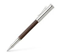 Graf von Faber-Castell - Stylo à bille roulante Classic Grenadille | Corps en bois de grenadille avec des éléments métalliques platinés et une encre noire à séchage rapide