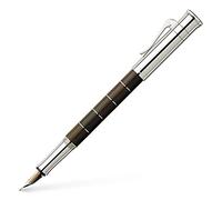 Graf von Faber-Castell - Stylo plume Classic Anello Grenadill B | Corps en bois de grenadille avec anneaux platinés et plume bicolore en or 18 carats