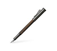 Graf von Faber-Castell - Stylo plume Classic Macassar F | Corps en bois de Macassar avec revêtement PVD titane et plume en or bicolore 18 carats