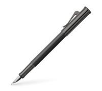 Graf von Faber-Castell - Stylo plume Guilloche Black Edition B | Corps en résine précieuse guillochée avec plume en or 18 carats, revêtement PVD titane et convertisseur