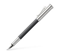 Graf von Faber-Castell - Stylo plume Guilloche Ciselé Anthracite F | Corps en résine précieuse guilloché mat avec plume en or 18 carats et éléments métalliques rhodiés