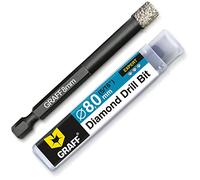 GRAFF Foret Diamant 8mm - Foret Diamant pour Carrelage Grès Cérame Céramique Pierre - Mèche Carrelage avec Changement Rapide Tige Hexagonale - Trépan Diamant E 6.3 - 1 Pièce