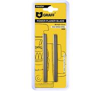 GRAFF Lame Rabot 82mm HSS - Lame réversible pour rabot électrique (2 pièces, 35°)