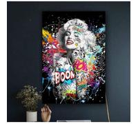Graffiti Art imprime Pop affiche Portrait toile peinture mur photos Street Art pour la décoration de la maison 60X80cm sans cadre