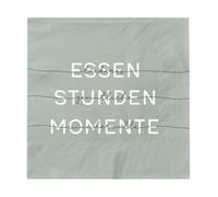Grafik Lot de 20 grandes serviettes de table avec inscription en allemand Vert 16,5 x 16,5 cm