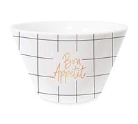 Grafik-Werkstatt Bol à céréales 100% Or véritable | Porcelaine Bon Appetit, Blanc, Grand 61277