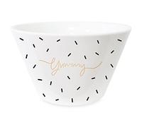 Grafik-Werkstatt Bol à céréales avec bol en porcelaine doré véritable Yummy 61766 Blanc