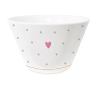 Grafik-Werkstatt Bol à céréales d'atelier avec cœur en porcelaine et or véritable