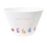 Grafik-Werkstatt Bol à céréales de Pâques avec 100% or véritable en porcelaine | (volume) | Motif Joyeuses Pâques, blanc