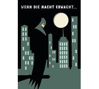 Grafik-Werkstatt Carte de vœux d'anniversaire, musicale, avec son et lorsque la nuit se réveille, chanson de reprise The Batman Theme