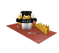 Grafik-Werkstatt Carte Pop-up Pretty en Trois Dimensions, King of The Grill