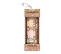 Grafik-Werkstatt Gourde en verre avec inscription amusante | Avec dragonne | 550 ml | Fleurs