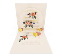 Grafik-Werkstatt Mini carte pop-up Pretty - En trois dimensions - Pour mariage - Gâteau