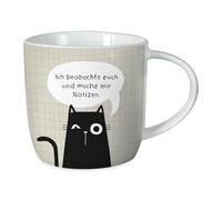 Grafik-Werkstatt Tasse à café en porcelaine avec inscription en allemand Ich beobachte euch 300 ml