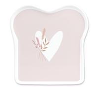 Grafik-Werkstatt Werkstatt Assiette à toast avec inscription en allemand en porcelaine en forme de cœur avec autruche Blanc